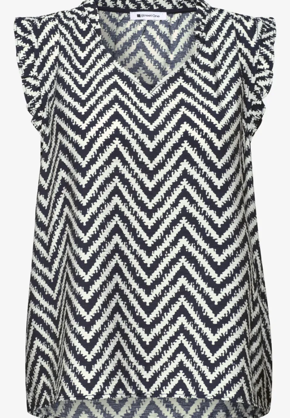 Blusentop mit V-Neck und Rüschen