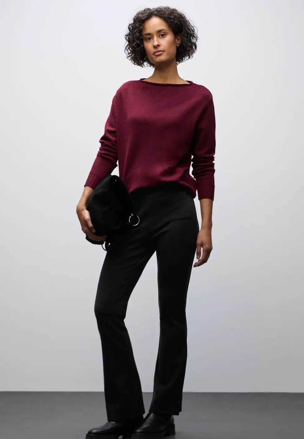 Bootcut Strukturhose