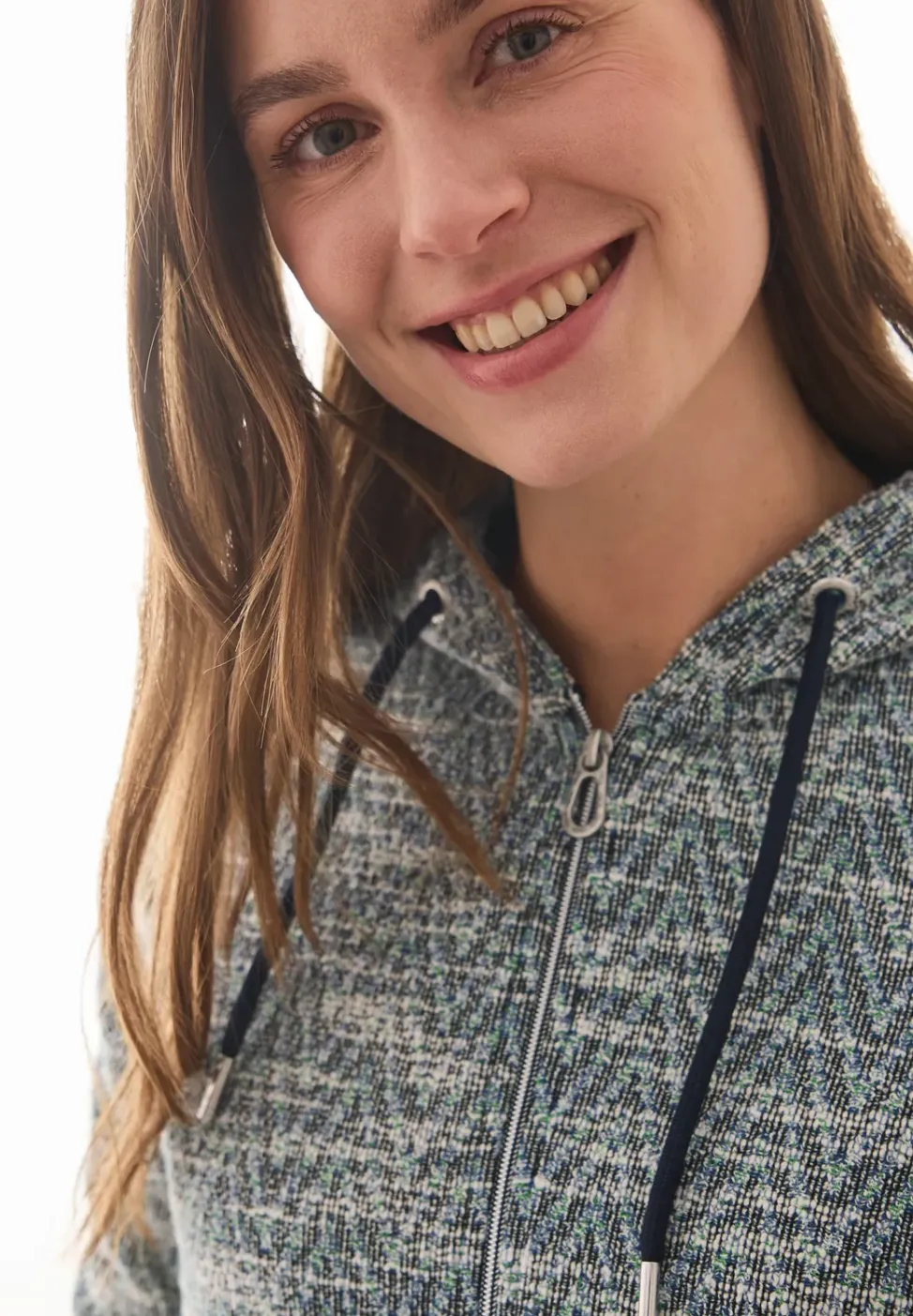 Bouclé Hoodie Jacke