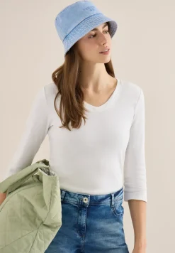 Bucket Hat aus Denim mit Wording