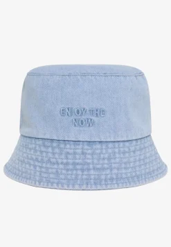 Bucket Hat aus Denim mit Wording