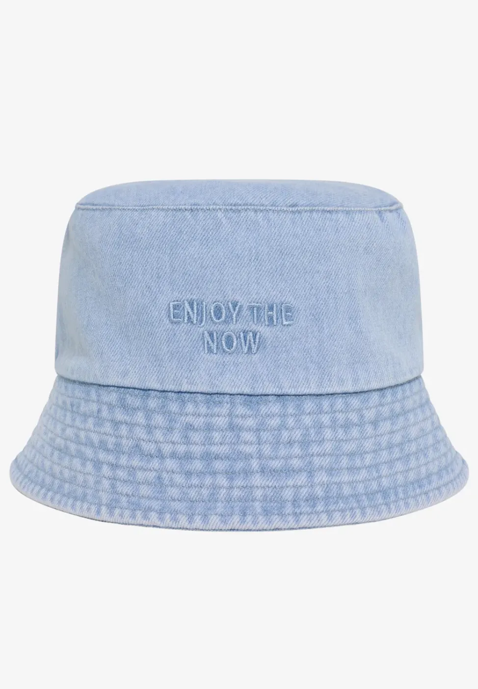 Bucket Hat aus Denim mit Wording