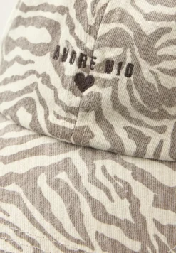 Cap aus Baumwolle mit Zebra-Print