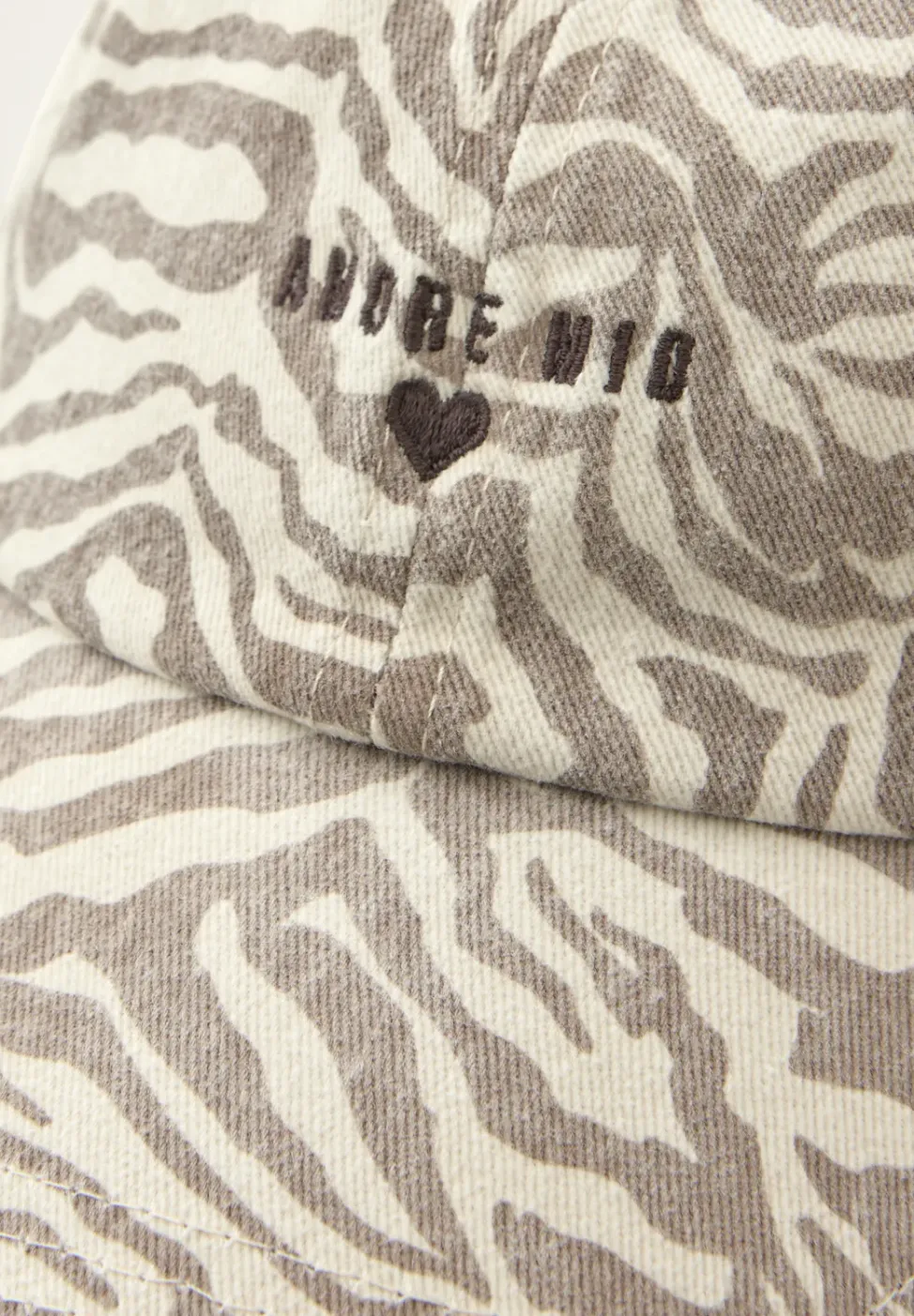 Cap aus Baumwolle mit Zebra-Print