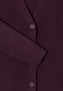 Cardigan in Rippstruktur