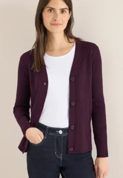 Cardigan in Rippstruktur