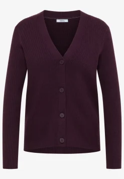 Cardigan in Rippstruktur