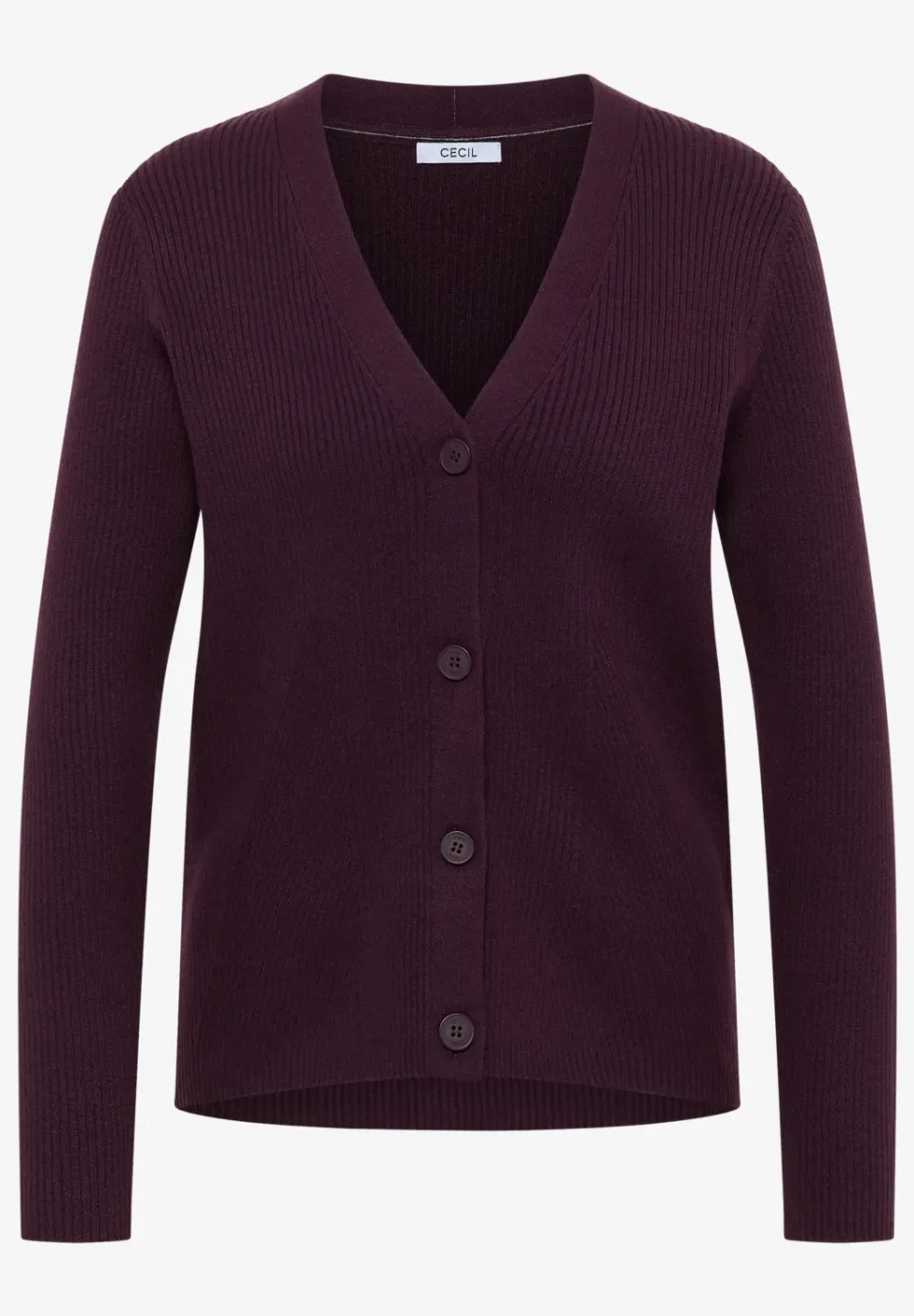 Cardigan in Rippstruktur