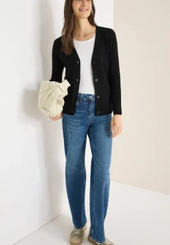 Cardigan in Rippstruktur