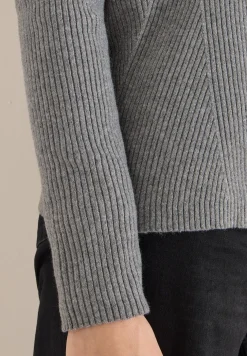 Cardigan in Rippstruktur