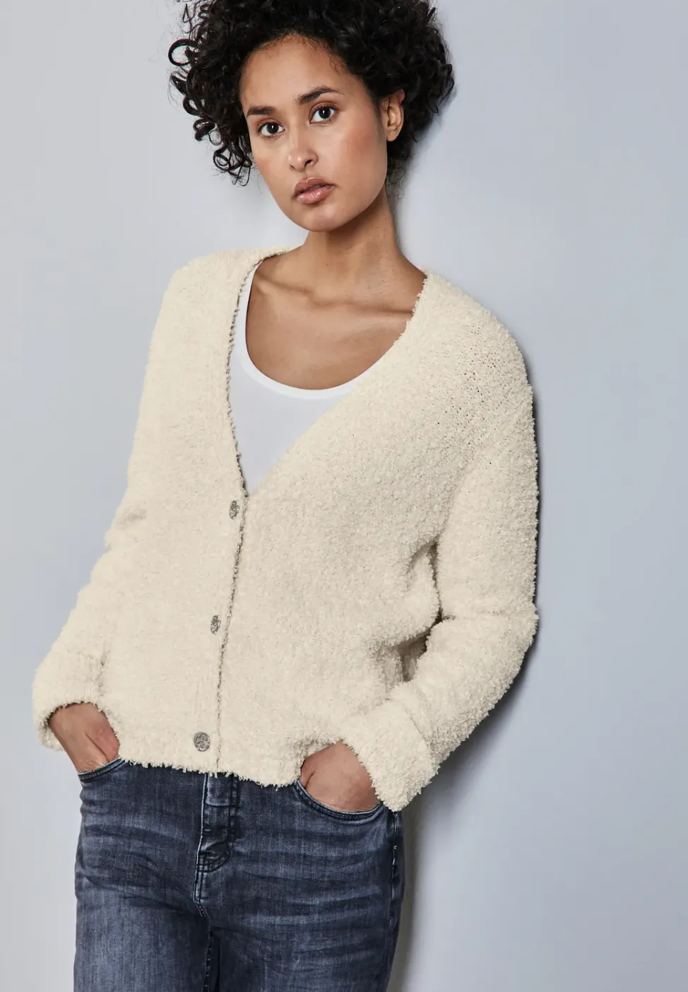 Cardigan mit Effektgarn