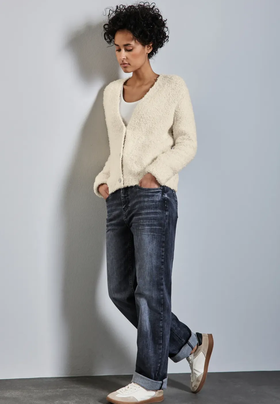 Cardigan mit Effektgarn
