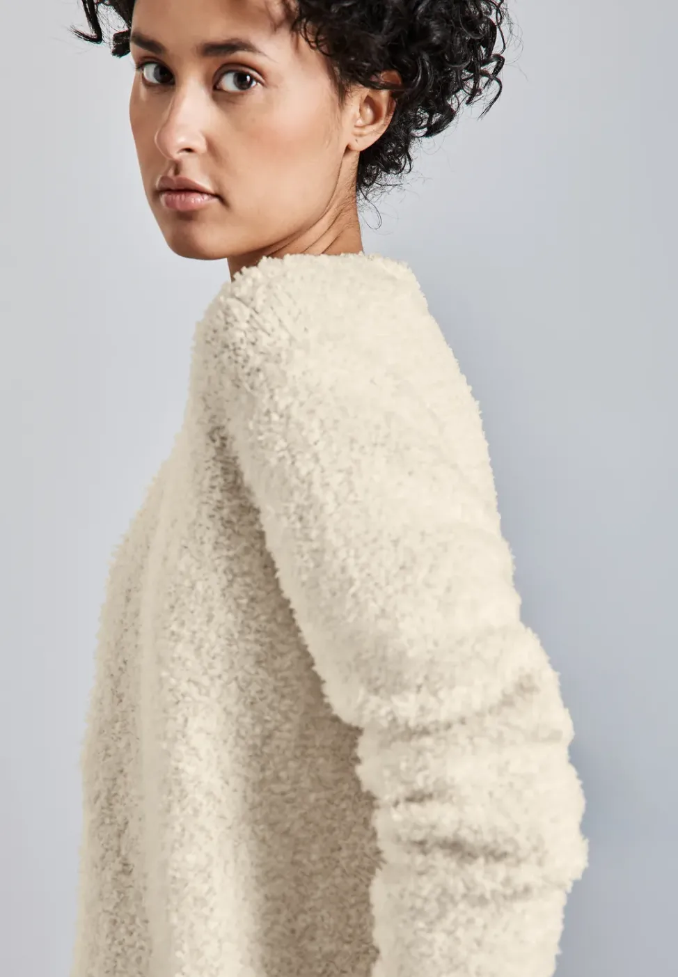 Cardigan mit Effektgarn