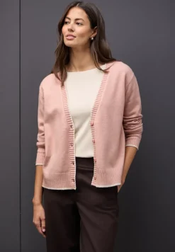 Cardigan mit Kontrastdetails