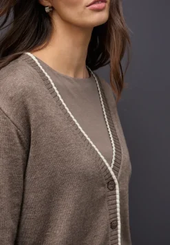 Cardigan mit Kontrastdetails