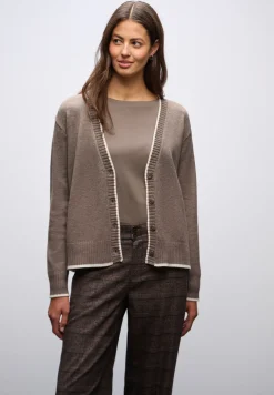 Cardigan mit Kontrastdetails