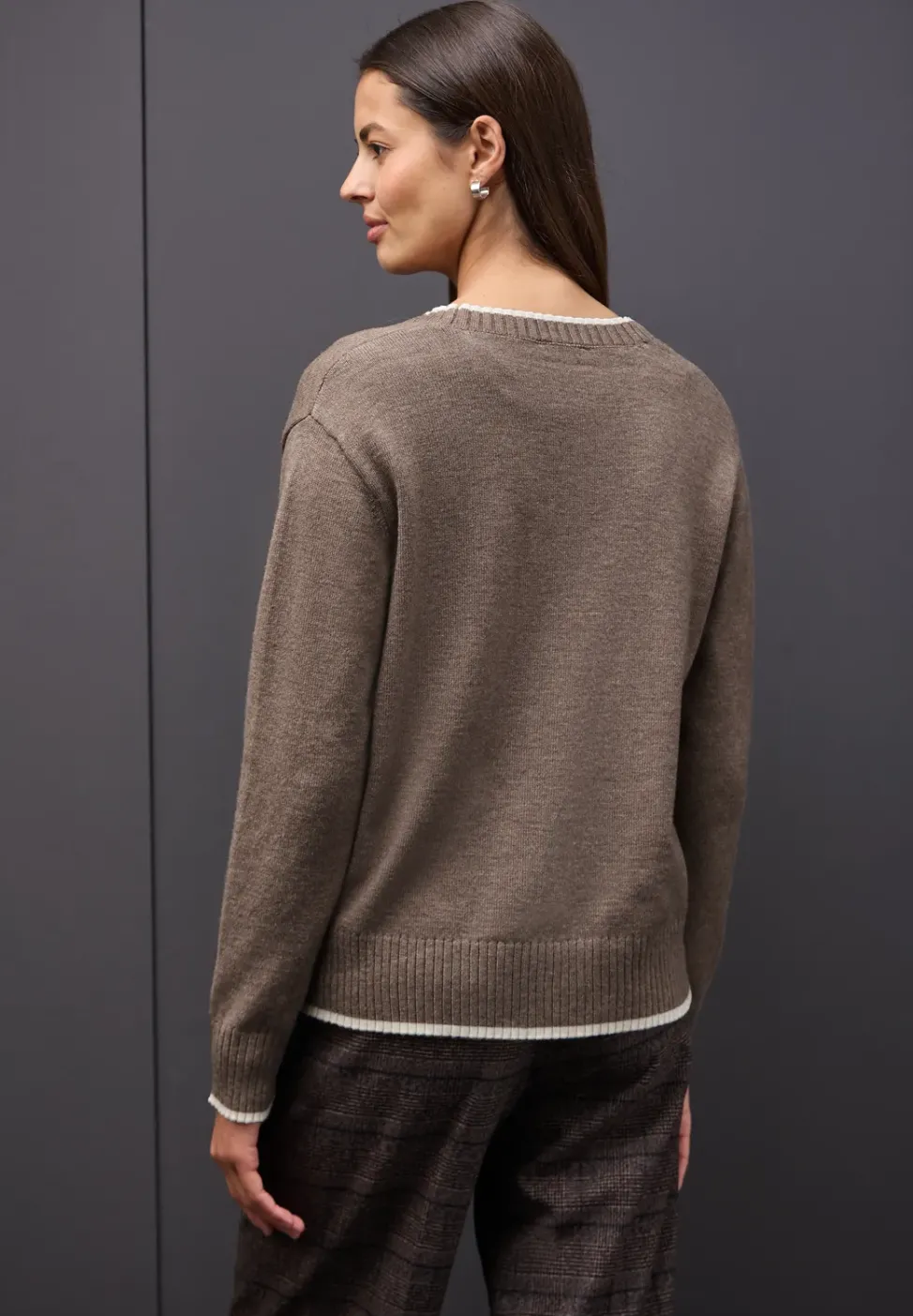 Cardigan mit Kontrastdetails