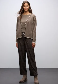 Cardigan mit Kontrastdetails