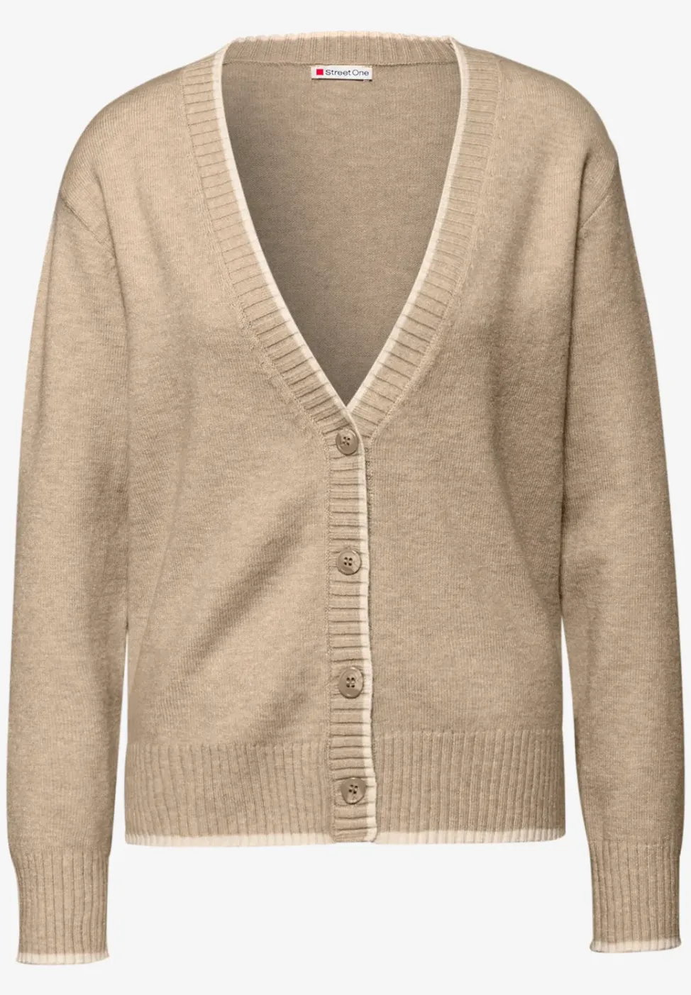 Cardigan mit Kontrastdetails