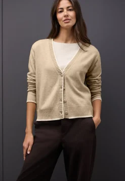 Cardigan mit Kontrastdetails