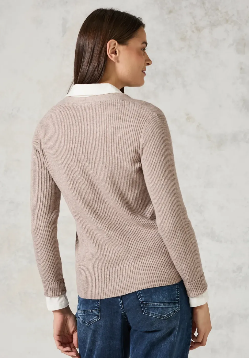 Cardigan mit Rippen-Struktur