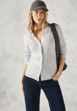 Cardigan mit Rippen-Struktur