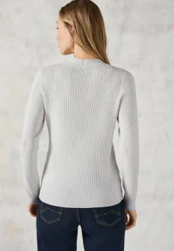 Cardigan mit Rippen-Struktur