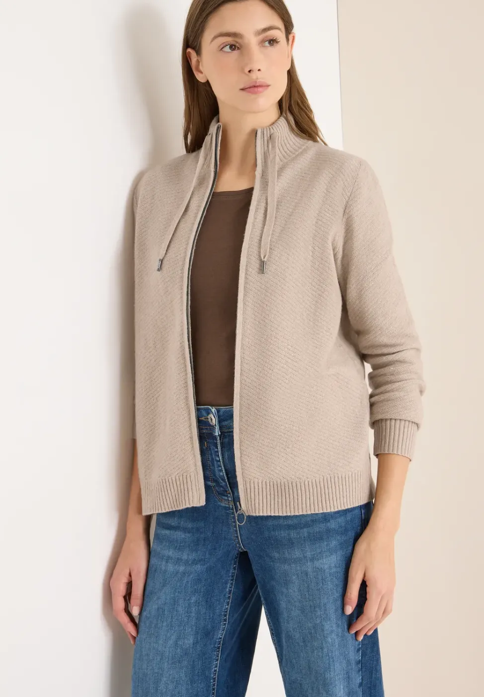 Cardigan mit Stehkragen