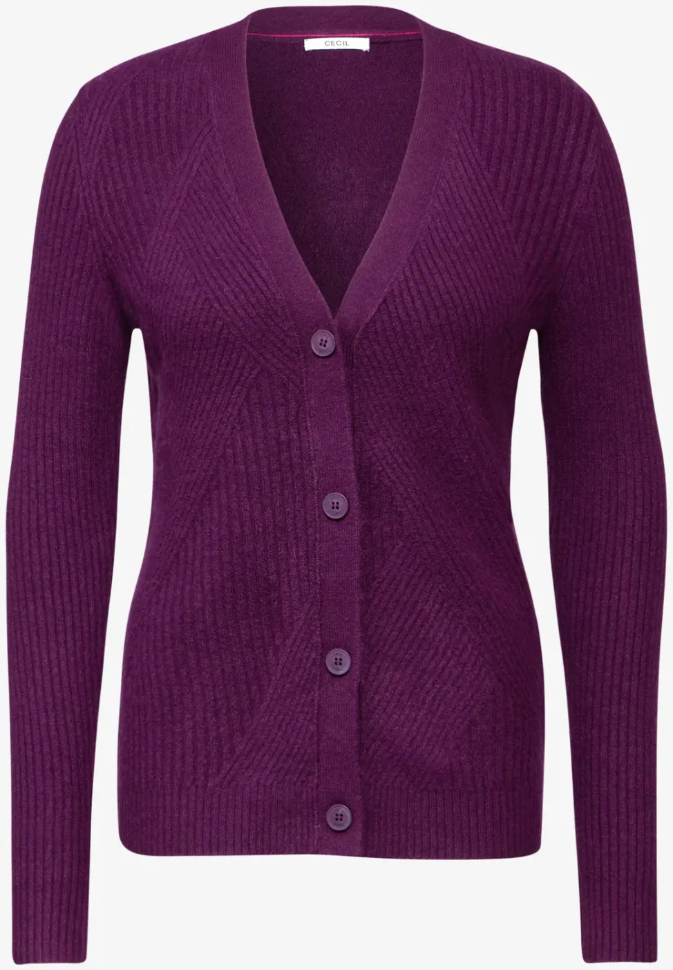 Cardigan mit Strickmuster