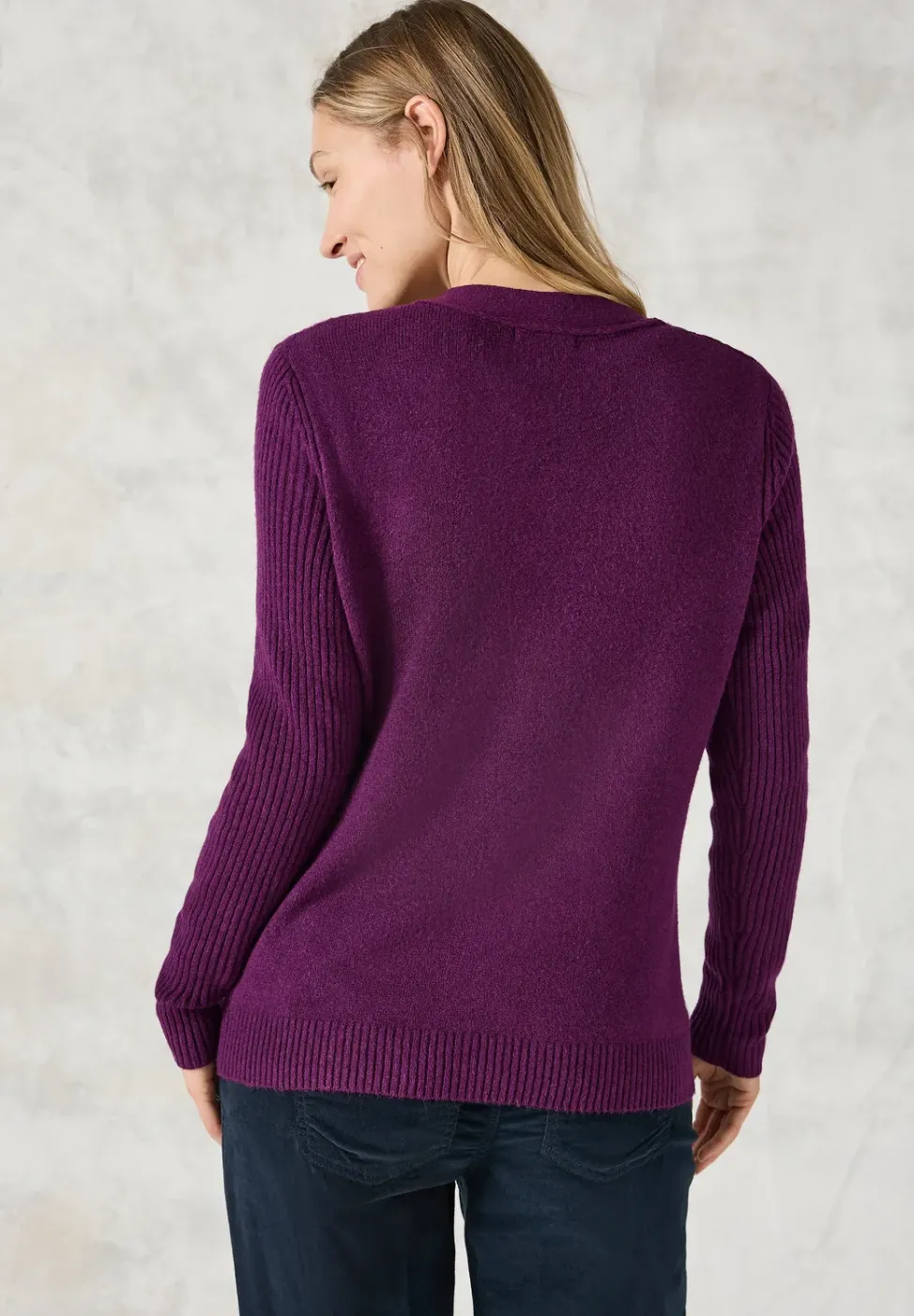 Cardigan mit Strickmuster