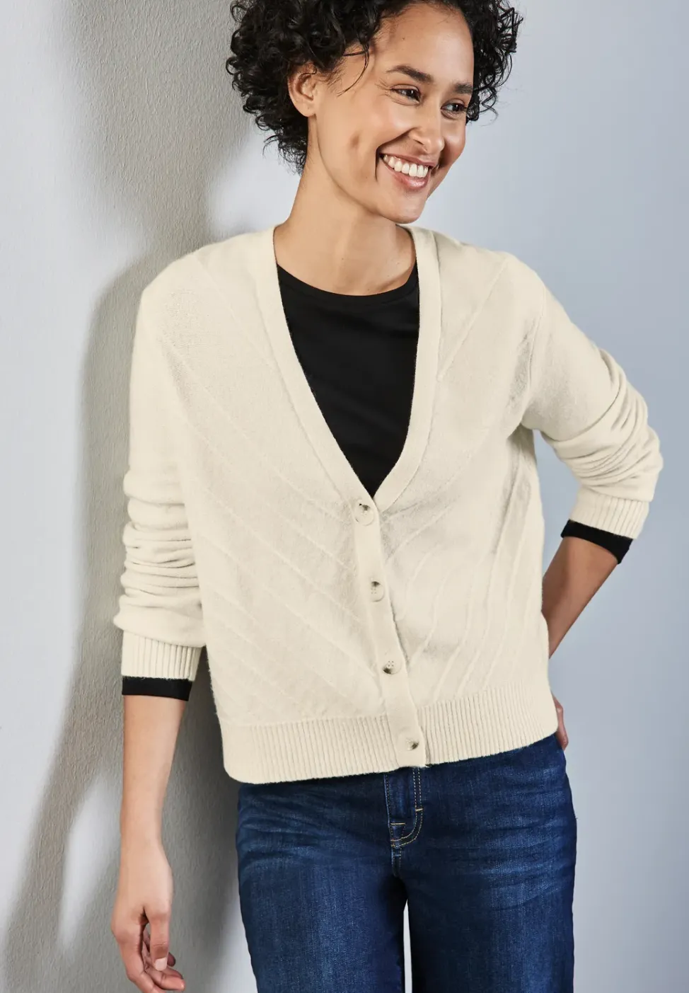 Cardigan mit Struktur