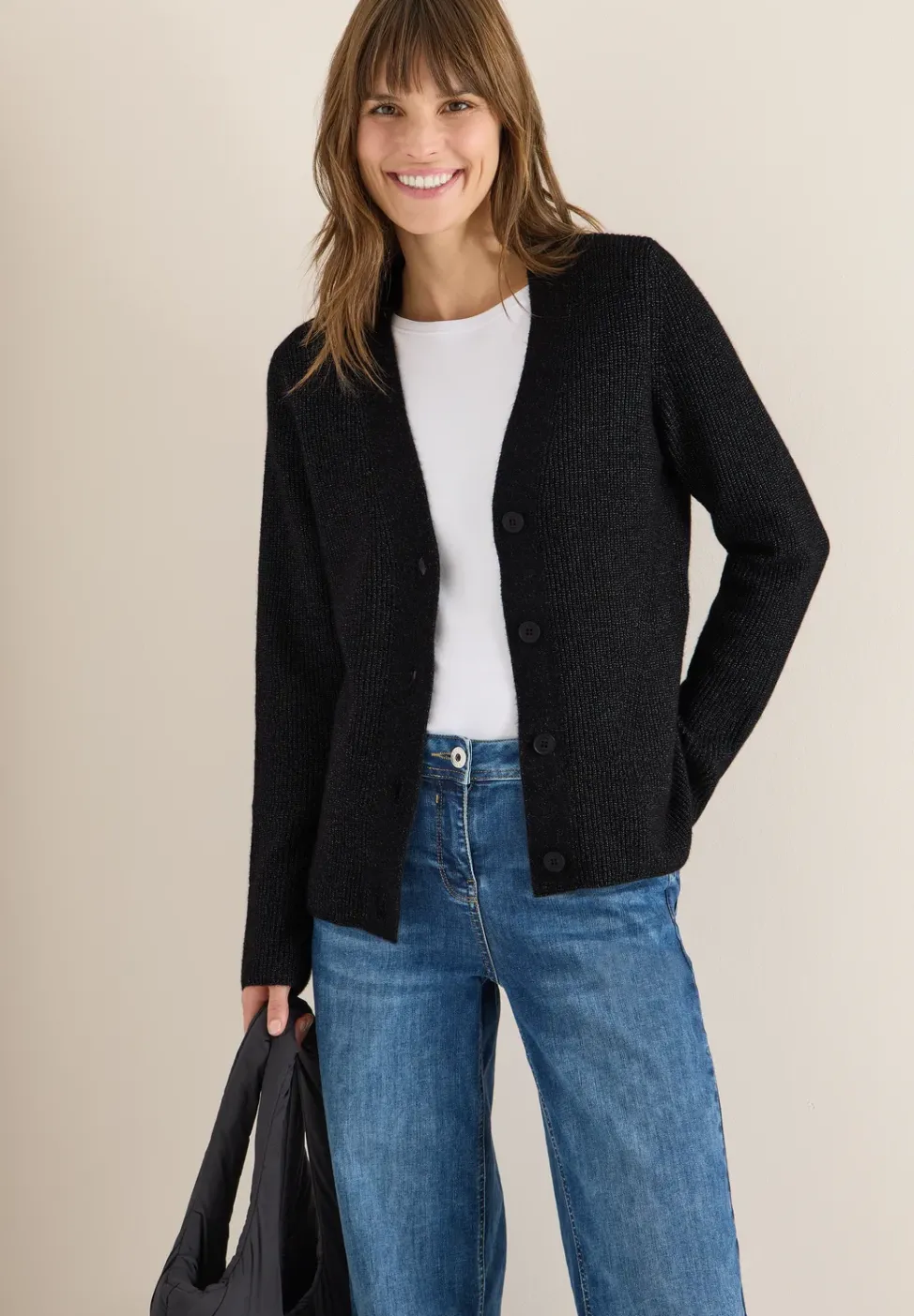 Cardigan mit Strukturdetail