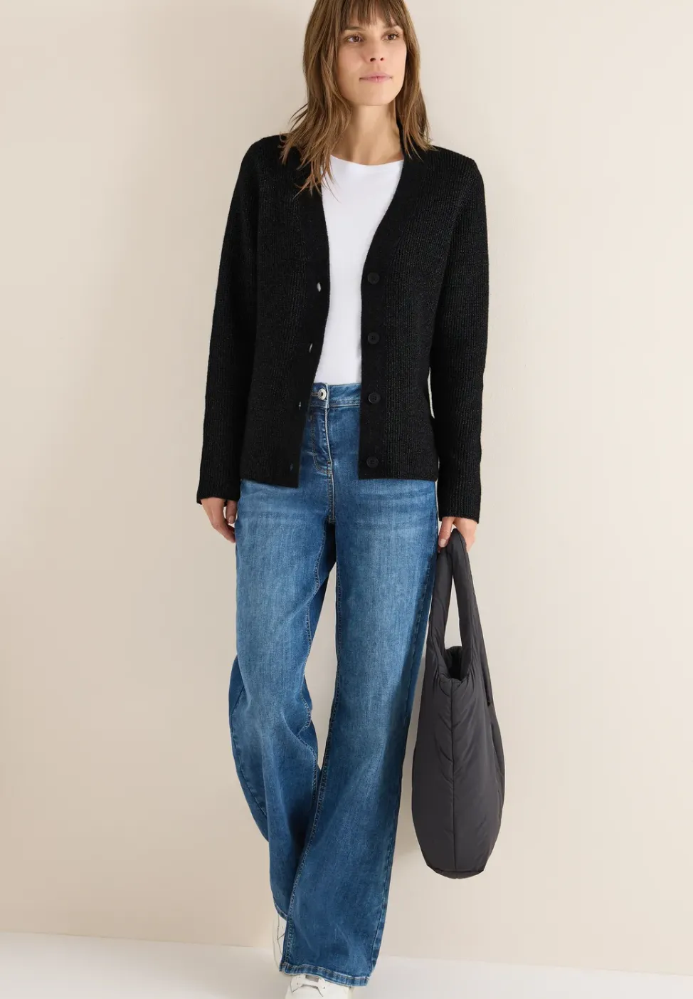 Cardigan mit Strukturdetail
