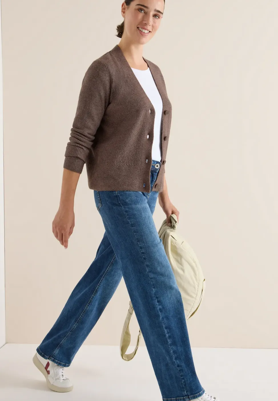 Cardigan mit Strukturdetail