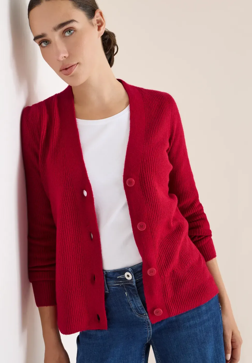 Cardigan mit Strukturdetail