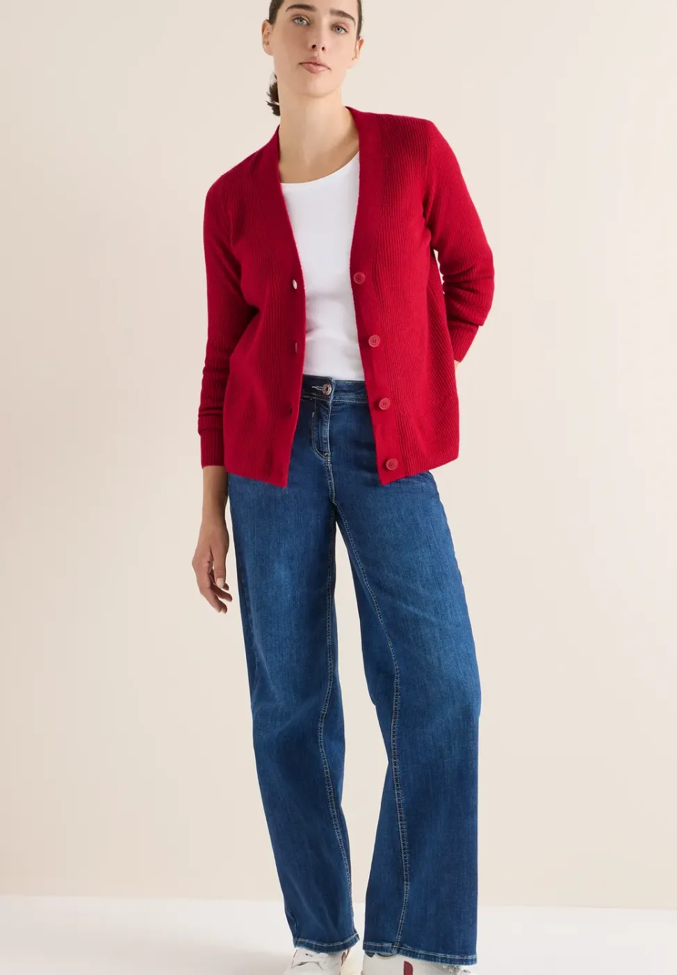 Cardigan mit Strukturdetail