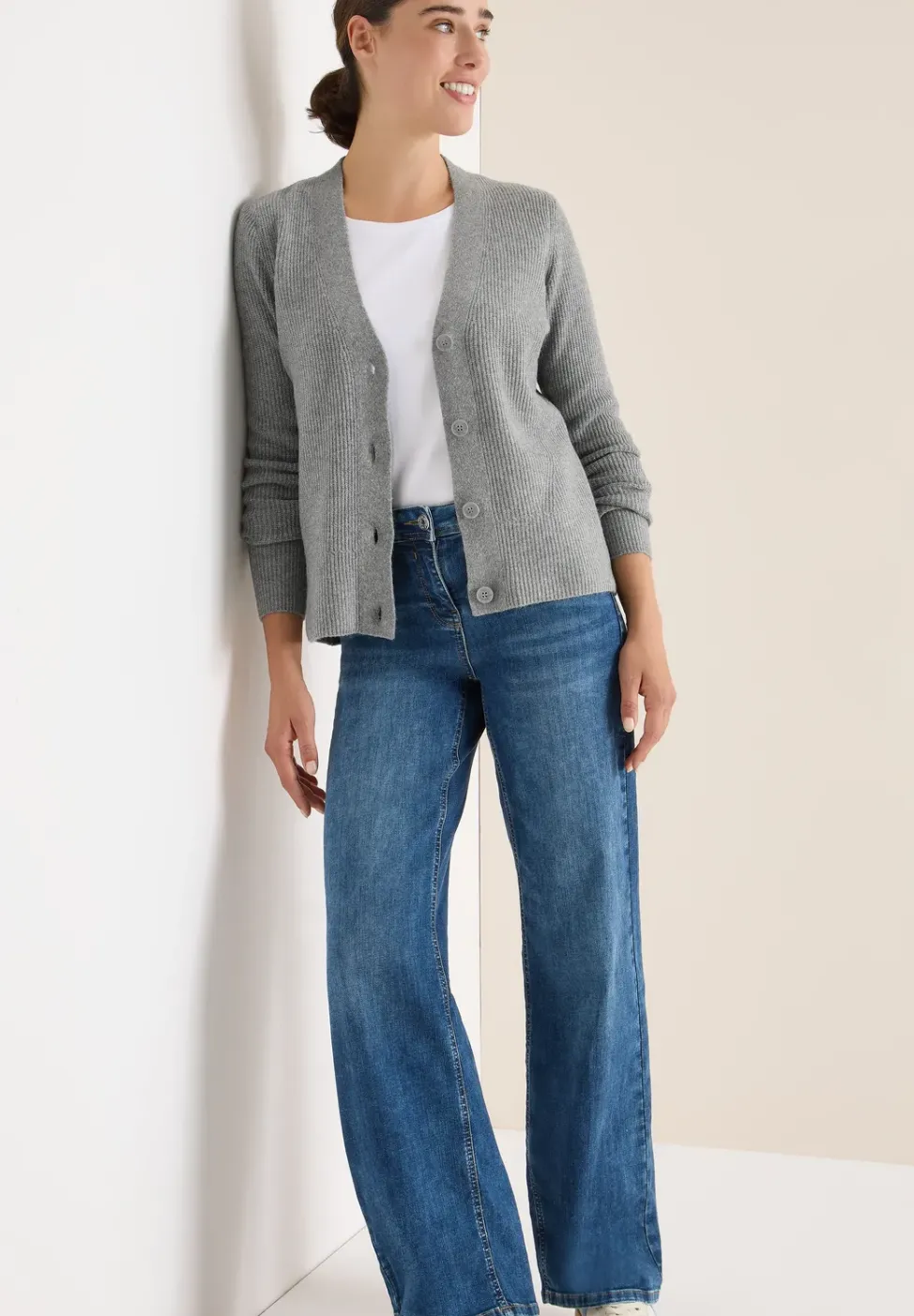 Cardigan mit Strukturdetail