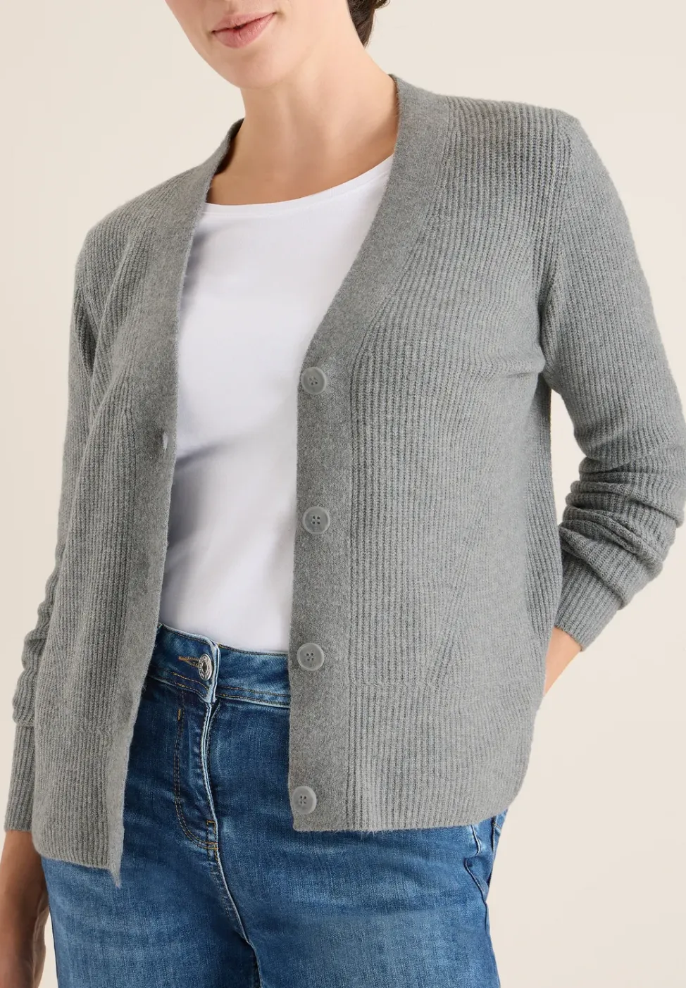 Cardigan mit Strukturdetail