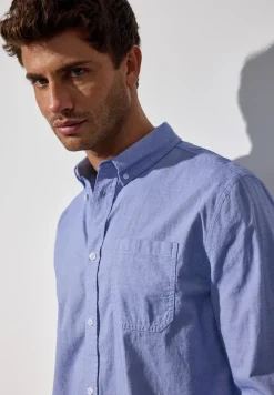 Chambray Strukturhemd
