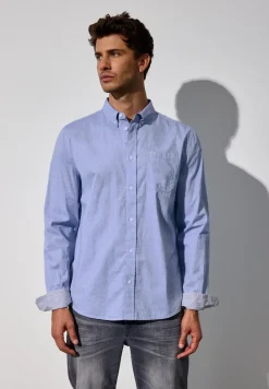 Chambray Strukturhemd