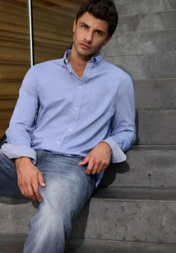Chambray Strukturhemd