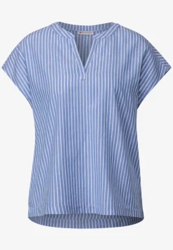 Chambray Bluse mit Glitzer