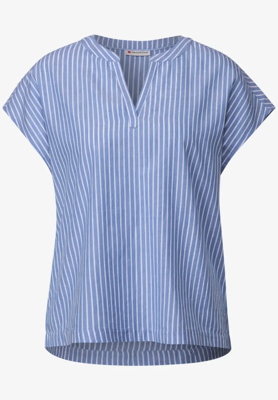 Chambray Bluse mit Glitzer