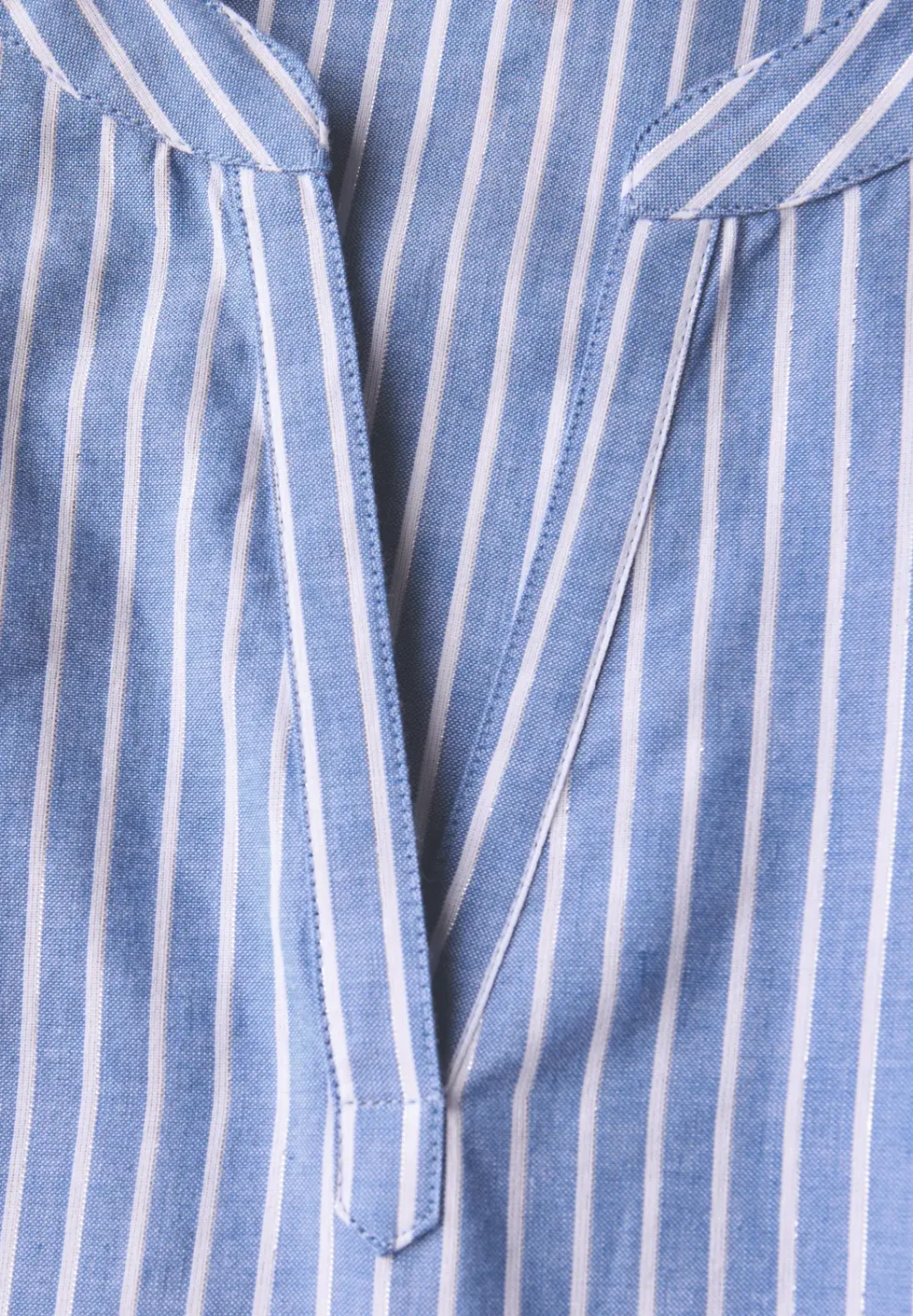 Chambray Bluse mit Glitzer
