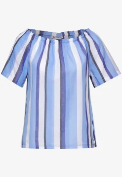 Chambray Bluse mit Streifen