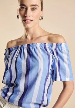 Chambray Bluse mit Streifen