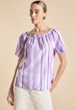 Chambray Bluse mit Streifen