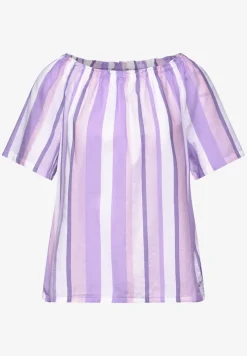 Chambray Bluse mit Streifen