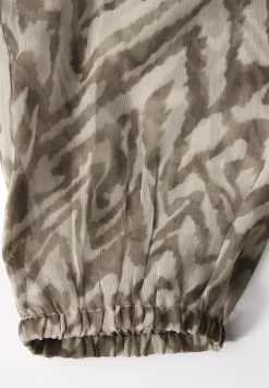 Chiffon-Bluse mit Raffung