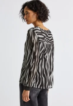 Chiffonbluse mit Zebra Print